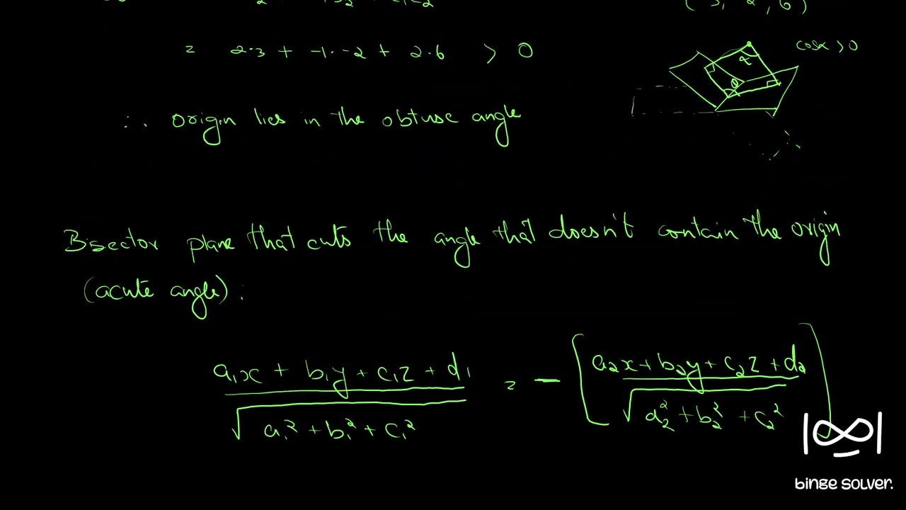 Q38. Find the bisector of the acute angle between the planes 2x-y+2z+3=0 and 3x-2y+6z+8=0