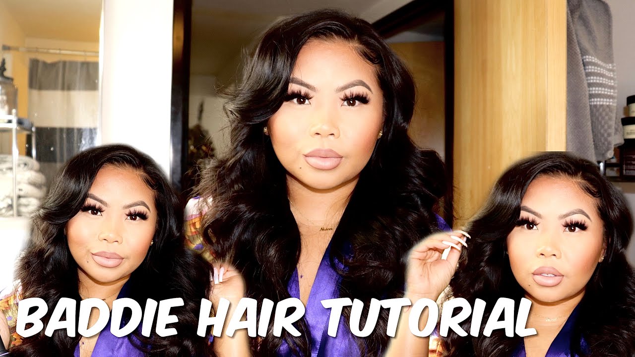 HOW TO: INSTAGRAM BADDIE CURLS TUTORIAL & HOW I LAY MY BABY HAIRS | NESSA