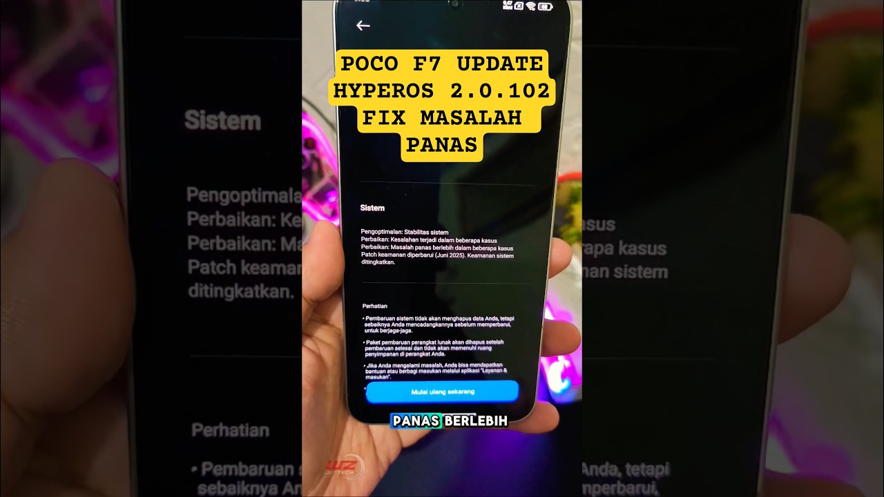 POCO F7 DAPAT UPDATE LAGI HYPEROS 2.0.102 FIX MASALAH PANAS DAN BEBERAPA BUG 