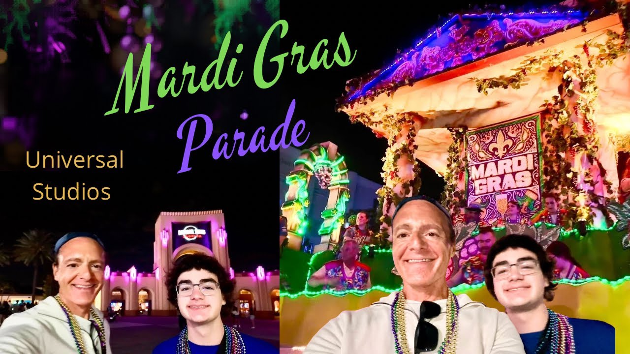 Удивительный карнавальный парад в Universal Studios #universalparks #universalstudios #mardigras