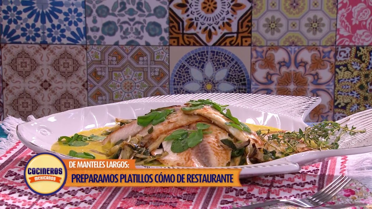 Receta: Pescado sobre crema de flor de calabaza | Cocineros Mexicanos
