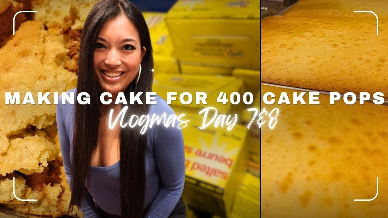 Испеките торт на 400 кейк-попсов вместе со мной | Vlogmas, день 7 и 8