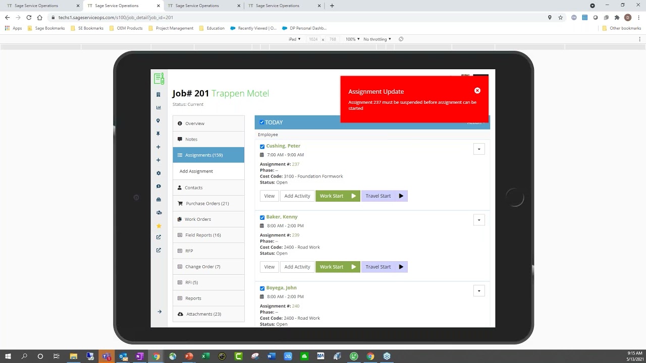 2021 Sage Field Operations for Sage 100 Contractor