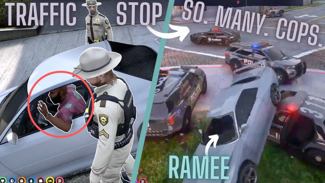 this 10-CG traffic stop turns into an INSANE chase (multiple POVs)