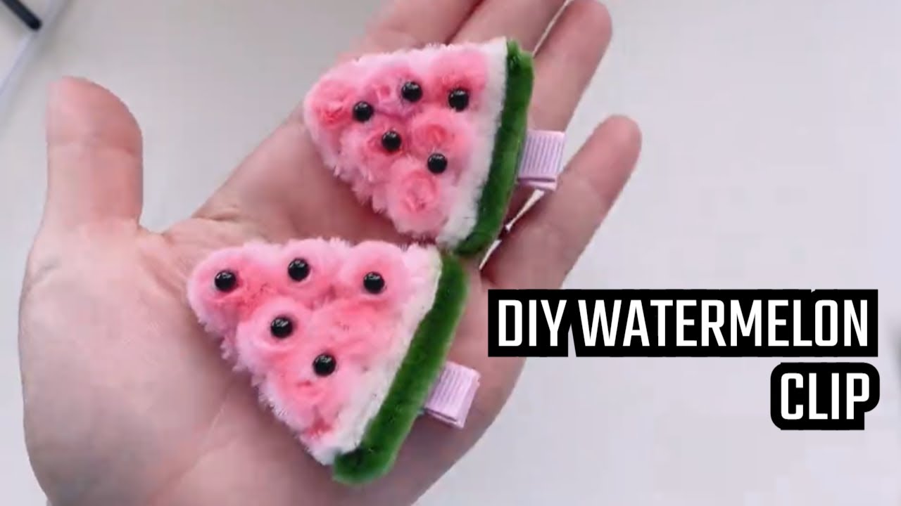 Pipe Cleaner Watermelon Hair Clip Craft