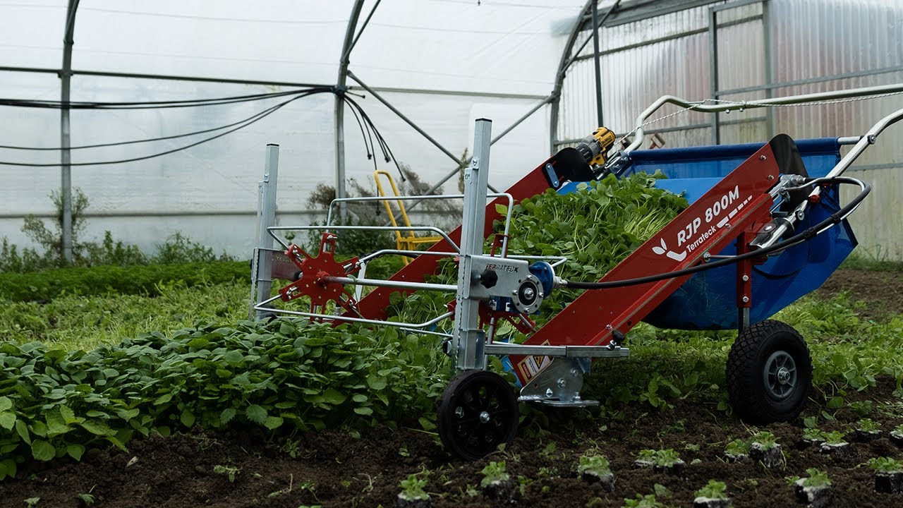 Terrateck - Hand push drill babyleaf harvester : Instruction, adjustments and tricks