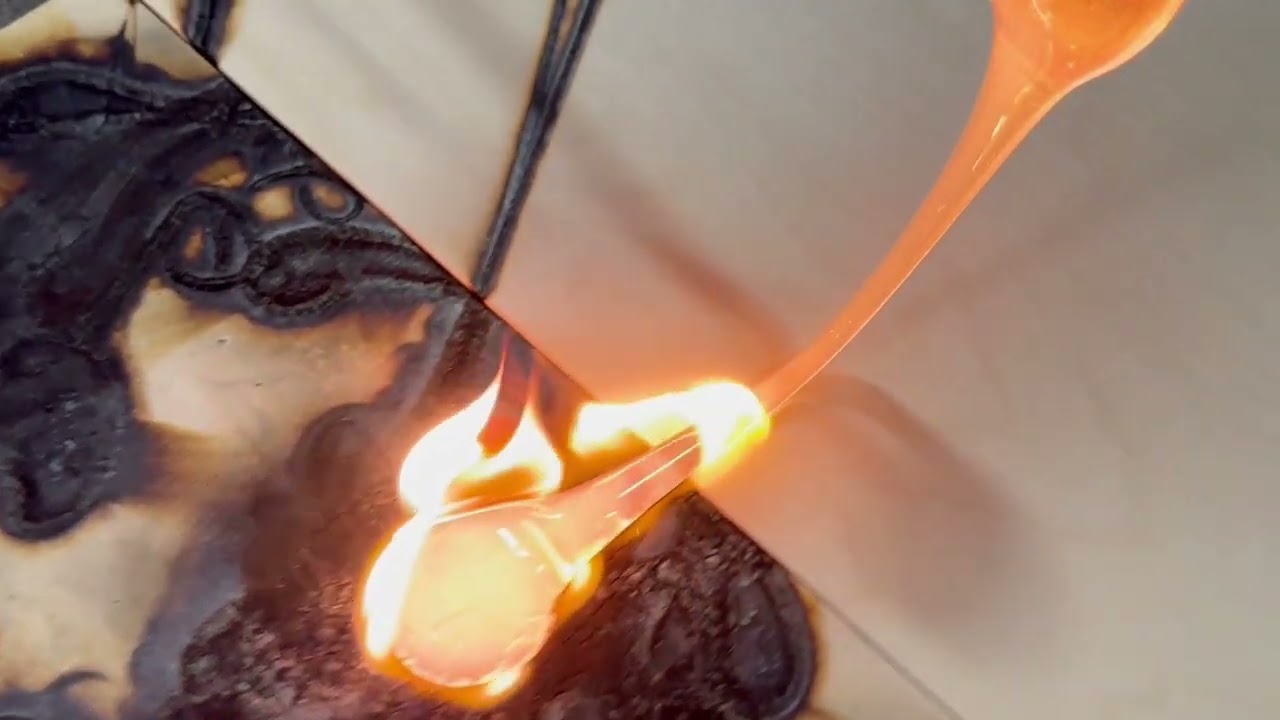 Creating Glass Burnt Panel No. 202 - Art Process Video