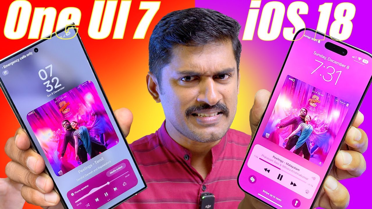 One UI 7 കിട്ടി 💥അതിഗംഭീരമോ 😄 Apple iOS 18 vs Samsung OneUl 7Malayalam🔥 #oneui
