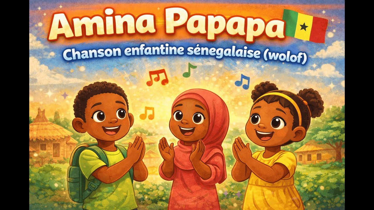 Aram Sam Sam remix Sénégal 🇸🇳 wolof 🎵 | Dessin animé enfants comptines