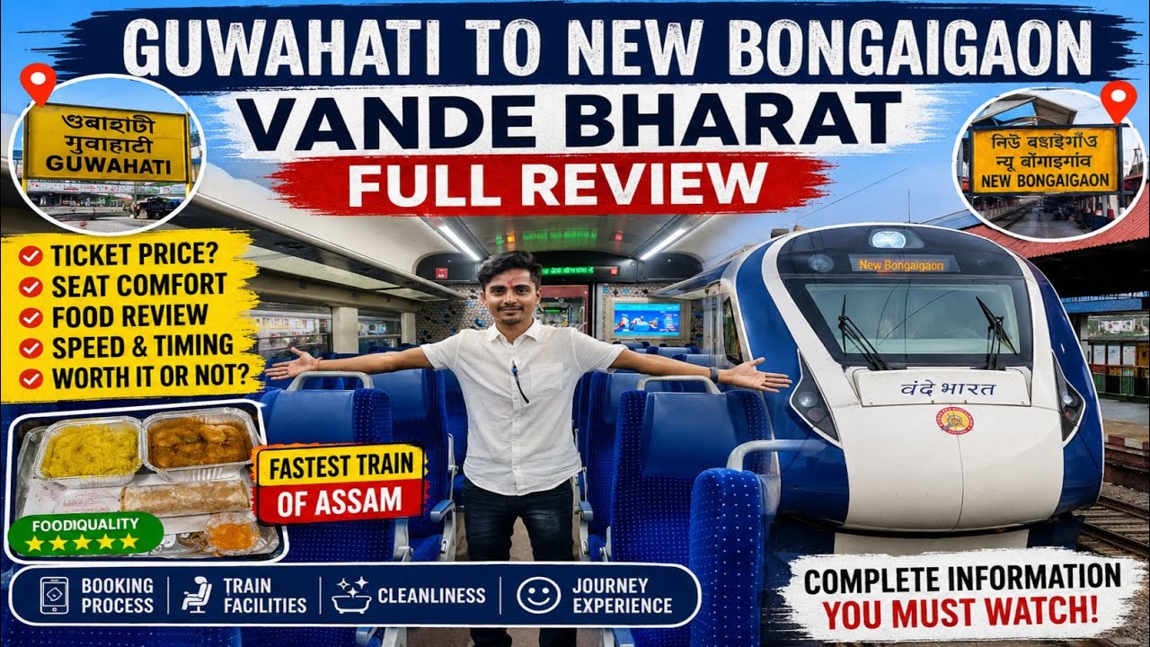 Guwahati To New Bongaigaon Vande Bharat Express | 22227 Vande Bharat Express |🚅 #vandebharatexpress