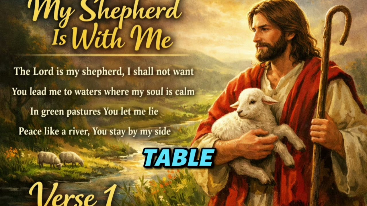 Psalm 23 Worship Song – My Shepherd Is With Me | Peaceful Christian Music