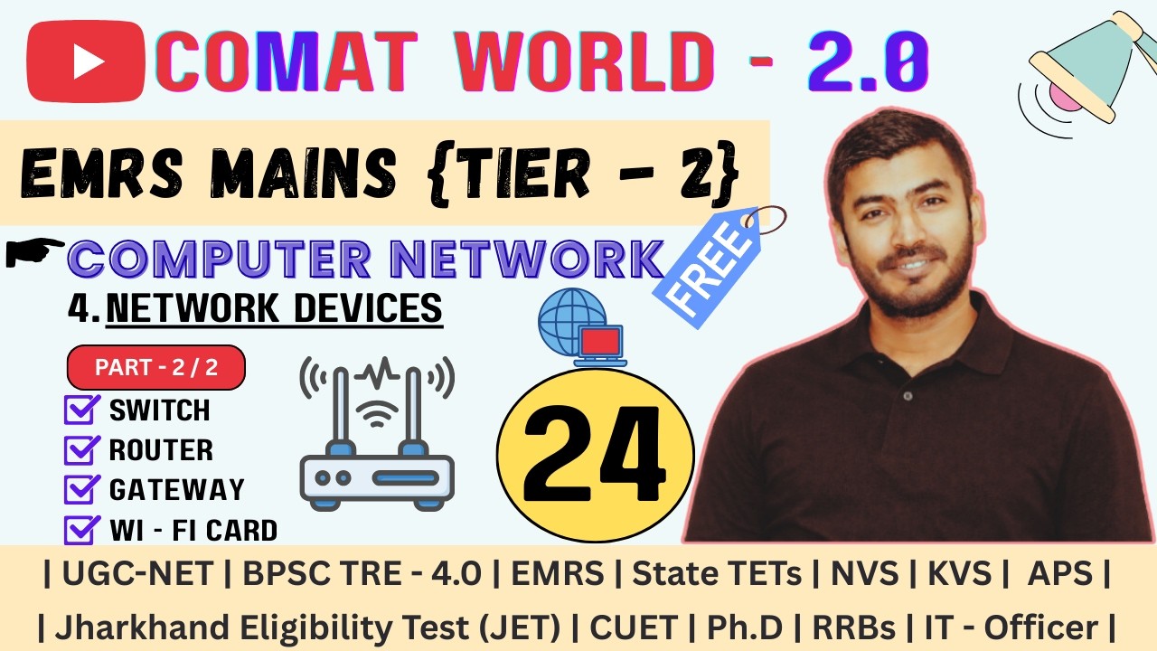 Network Devices | Switch, Router, Gateway & Wi-Fi Card | Computer Networks Part 2 | EMRS Tier 2 |