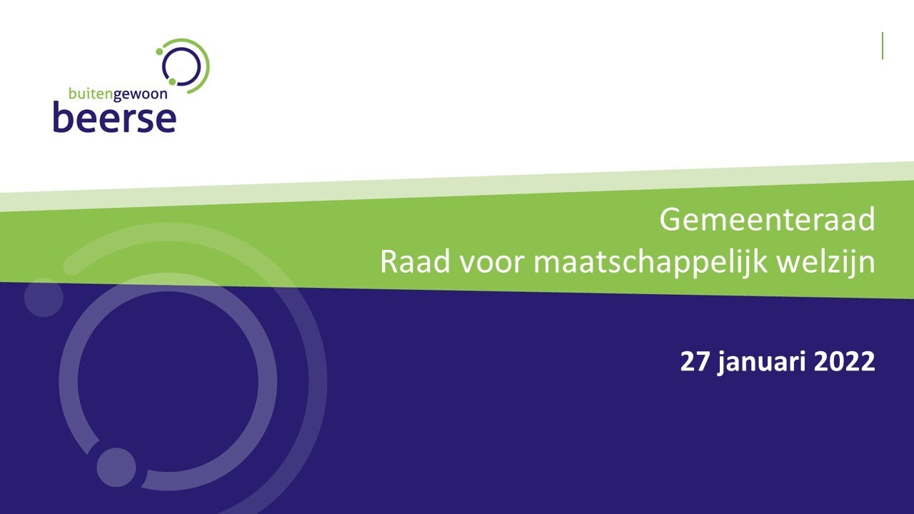 Gemeenteraad en Raad voor maatschappelijk welzijn 27 januari 2022
