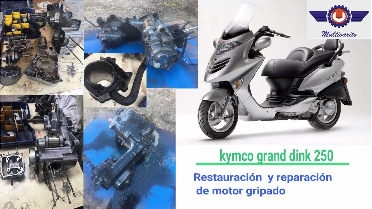 Restauración  y reparación motor kymco grand dink 250 en cámara  rápida