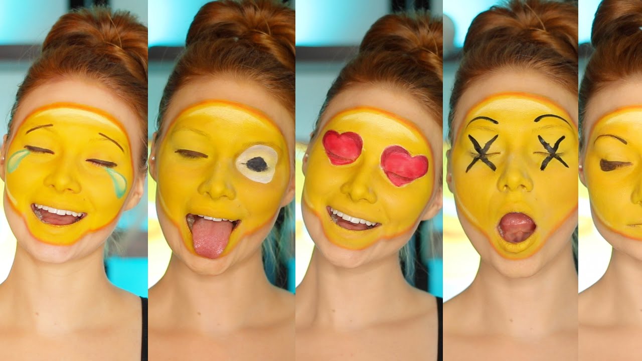 DIY Emoji Costume/Makeup Tutorial (CC)