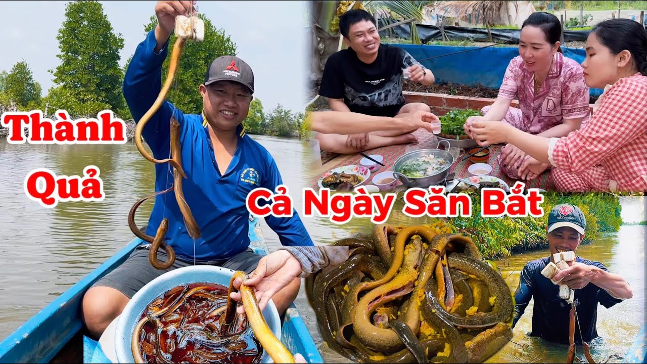 Món Ăn Đồng Quê - Lịch Um Lá Nhàu Và Món Cá Lóc Đồng Nhúng Mẻ”Lai Rai Với Mấy Anh Chị Ở Xóm Quá Vui