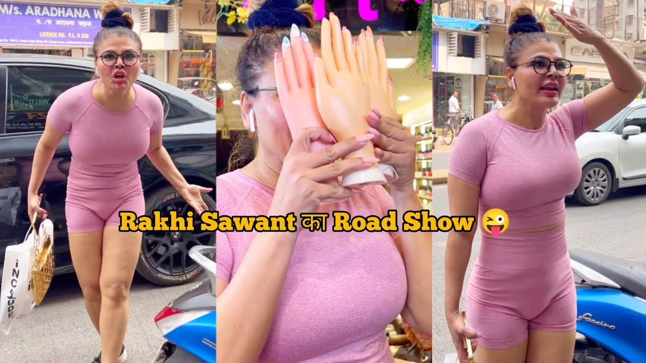 Rakhi Sawant Having Fun with Media Paps 😜 as she spotted in The City today in Gym Outfit 💥🔥📸