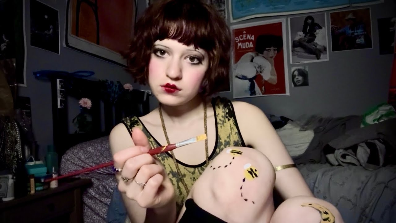 asmr ~ painting your knees like a flapper (it’s 1925)