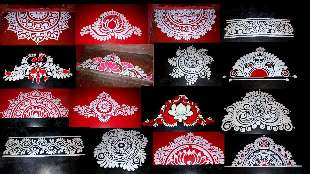 Top 44 new different types alpona designs/beginners alpona design/alpona design photos