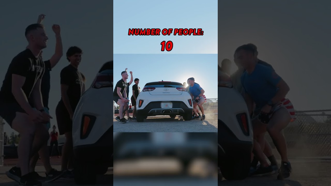 How many people does it take to LIFT a CAR?? 🤔🤯