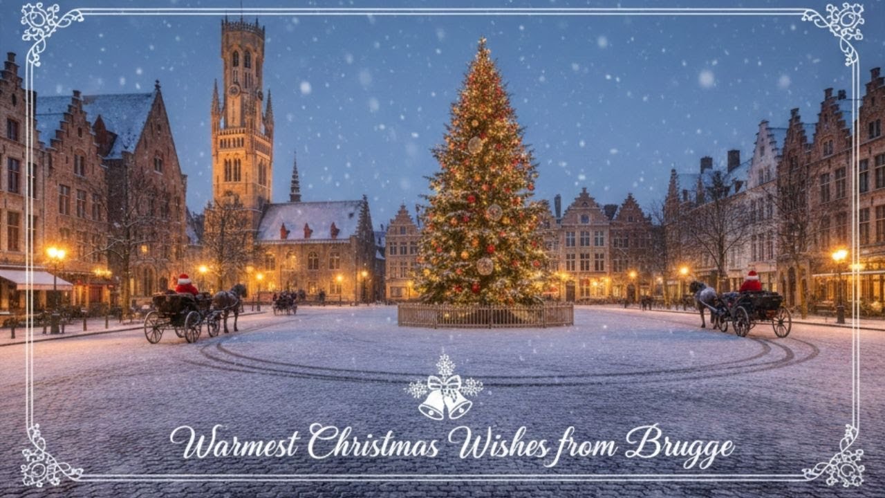 When Christmas Lights Turn On in Bruges