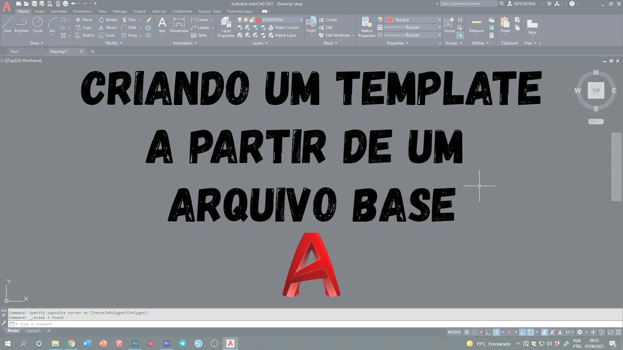 Salvando um TEMPLATE para o AutoCAD a partir de um arquivo base