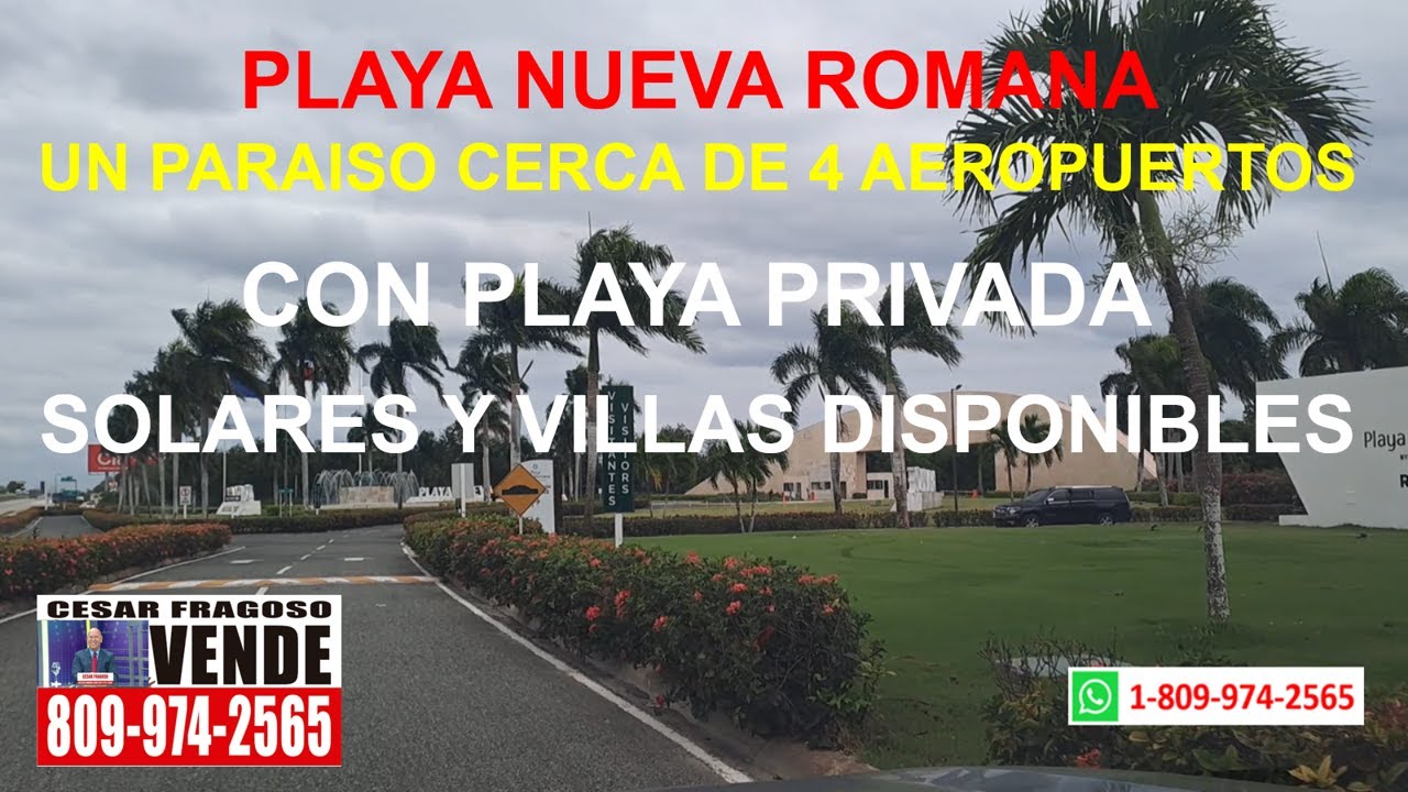 Playa Nueva Romana. Solares,  villas y  townhouses en un PARAISO TROPICAL. Cerca de tres aeropuertos