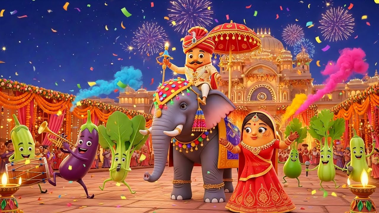Aalu Ki Barat | आलू की बारात |  Cartoon Wedding | Kids Rhyme | Rangbirangi kahaniya 