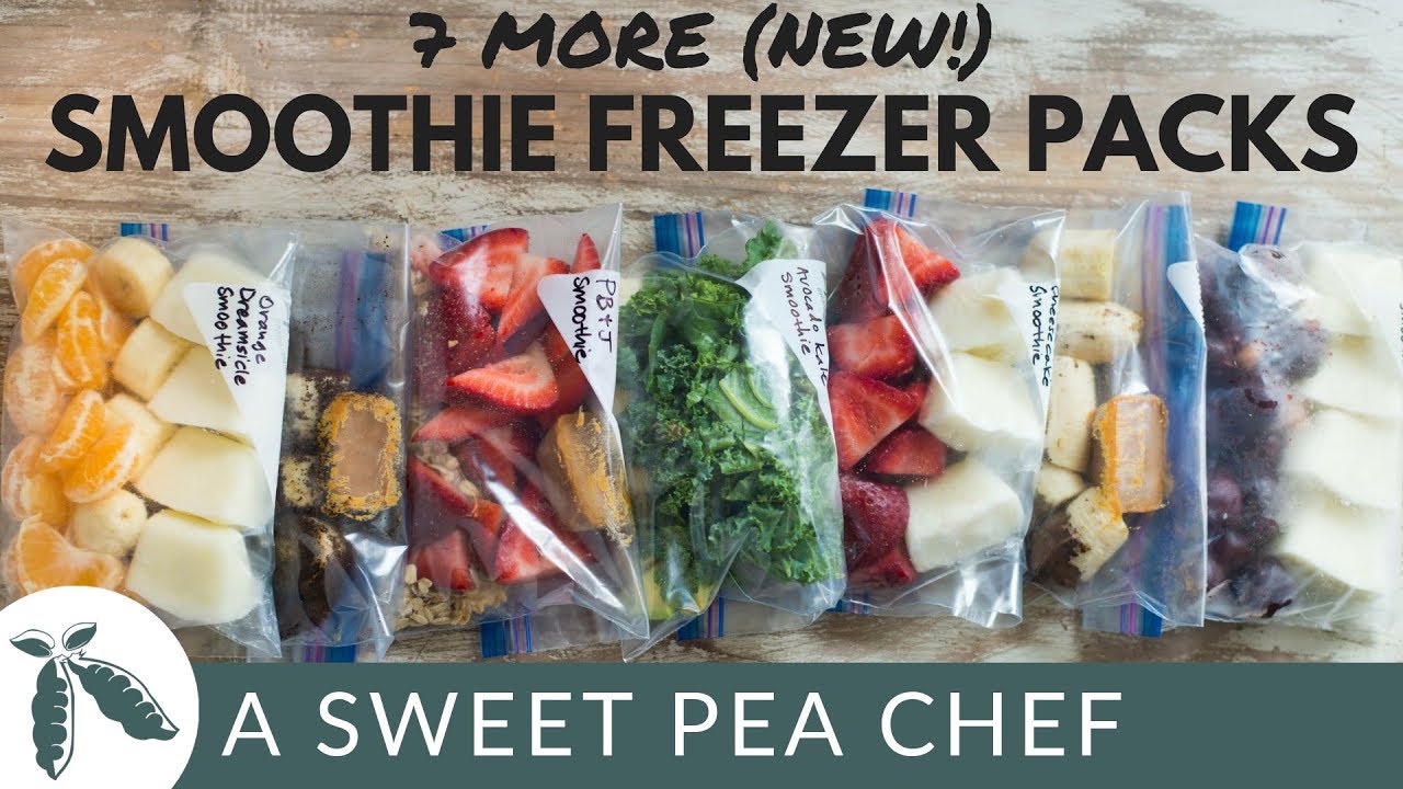 7 More (New!) Smoothie Freezer Packs | How To Meal Prep | A Sweet Pea Chef