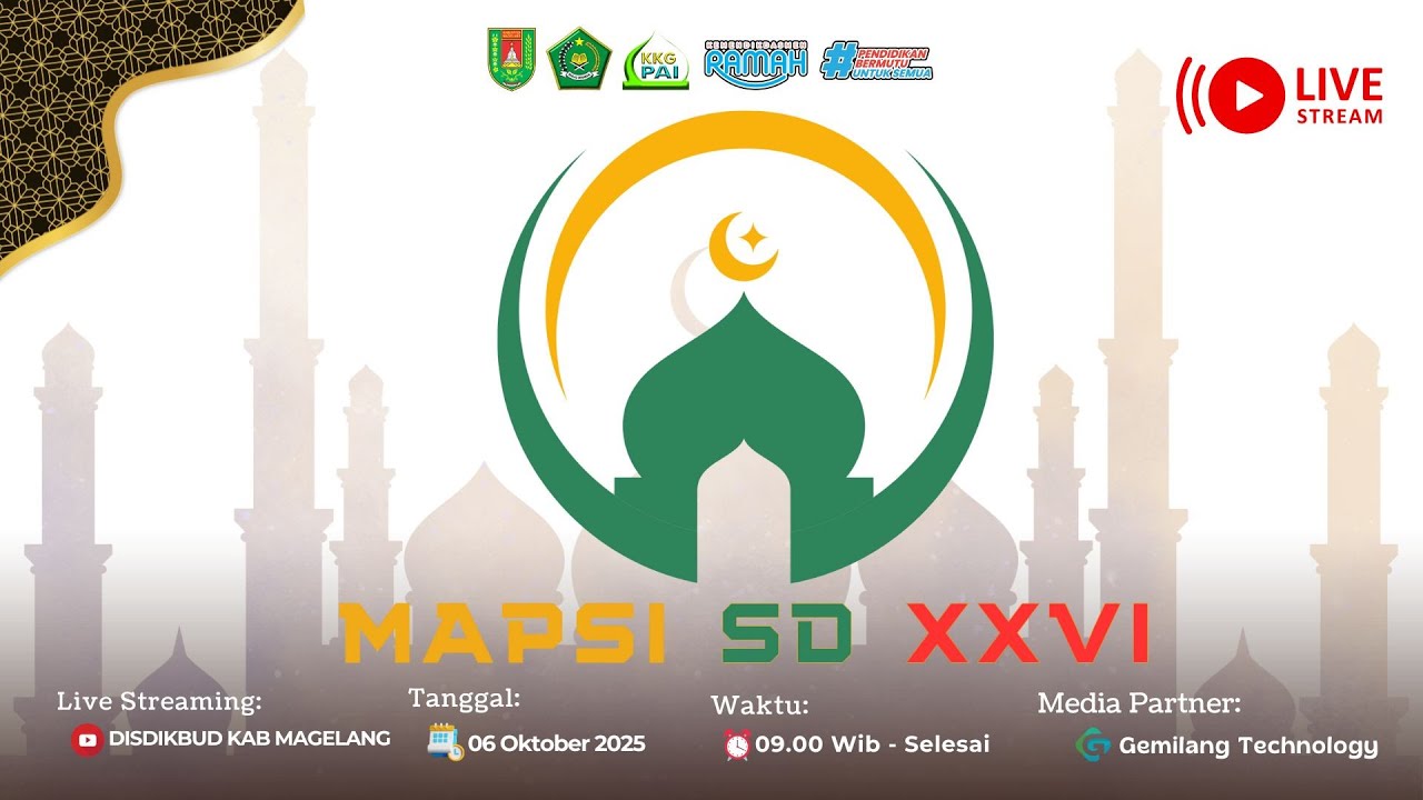 🔴 LIVE - PEMBUKAAN LOMBA MAPSI JENJANG SD DISDIKBUD KABUPATEN MAGELANG TAHUN 2025