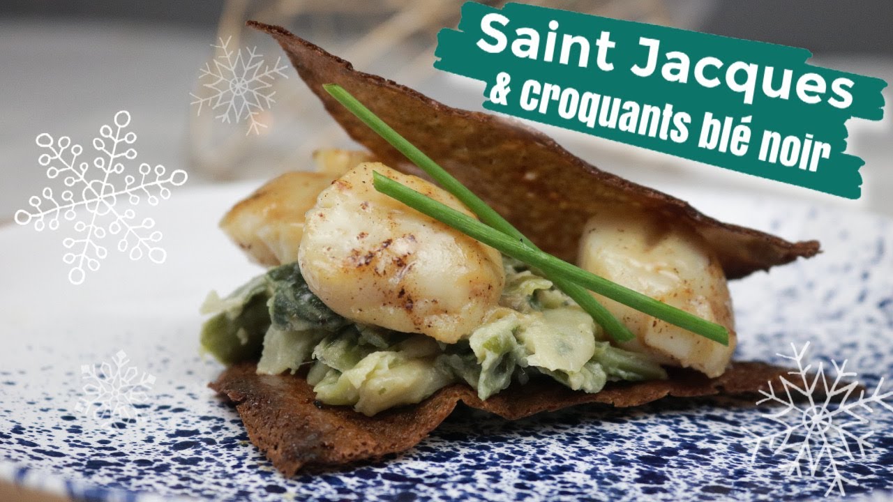 🥂 SAINT JACQUES & CROQUANTS BLE NOIR (chips de galettes)