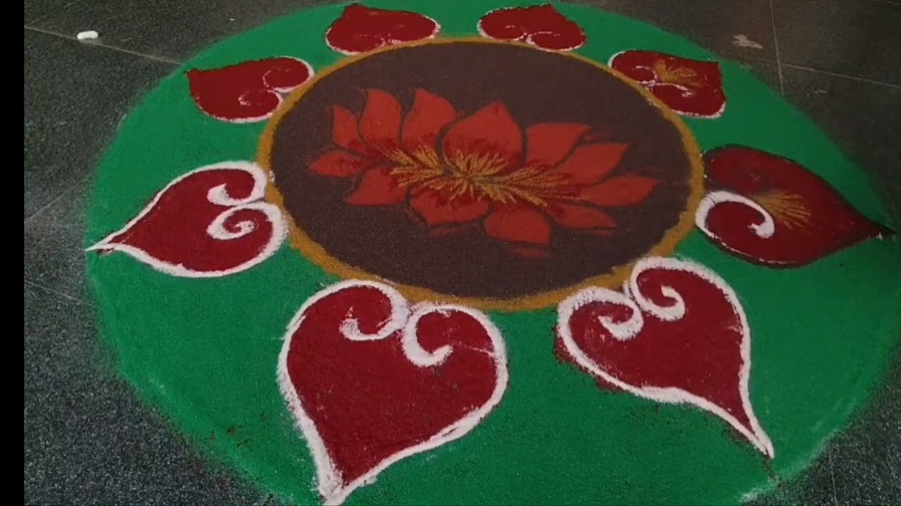 Ugadi special rangoli design 🪷 #festival look rangoli design #rangoli youtube videos🪷