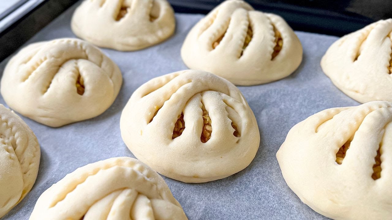 Все думали, что я купила эти булочки с яблочной начинкой у пекаря!🔝 2 отличных рецепта булочек!