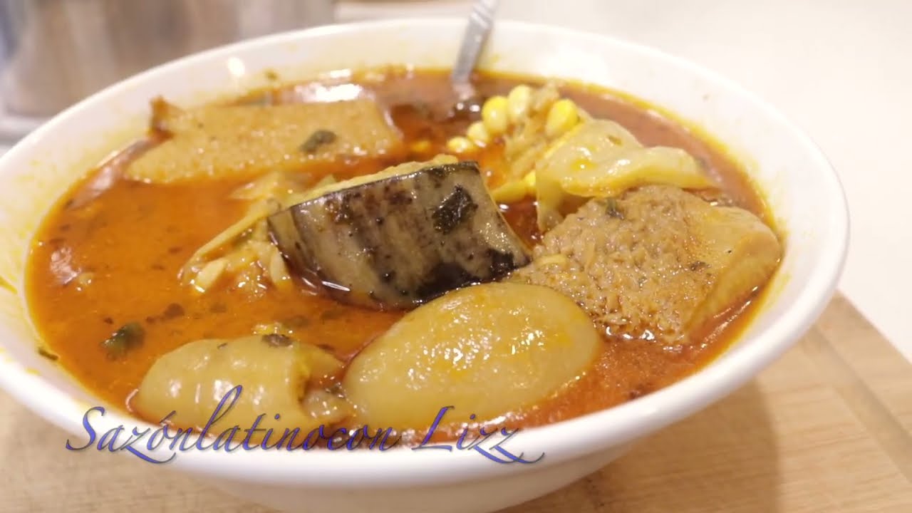 Sopa de mondongo con coco🥥Estilo Hondureño🇭🇳 Sazónlatinocon Lizz
