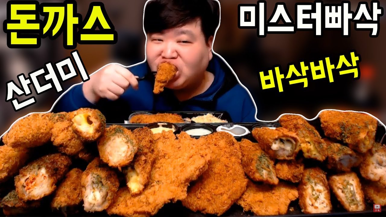 [산더미]돈까스집 다 털어왔습니다 미스터빠삭 먹방 Eating Show Mukbang 만능방송