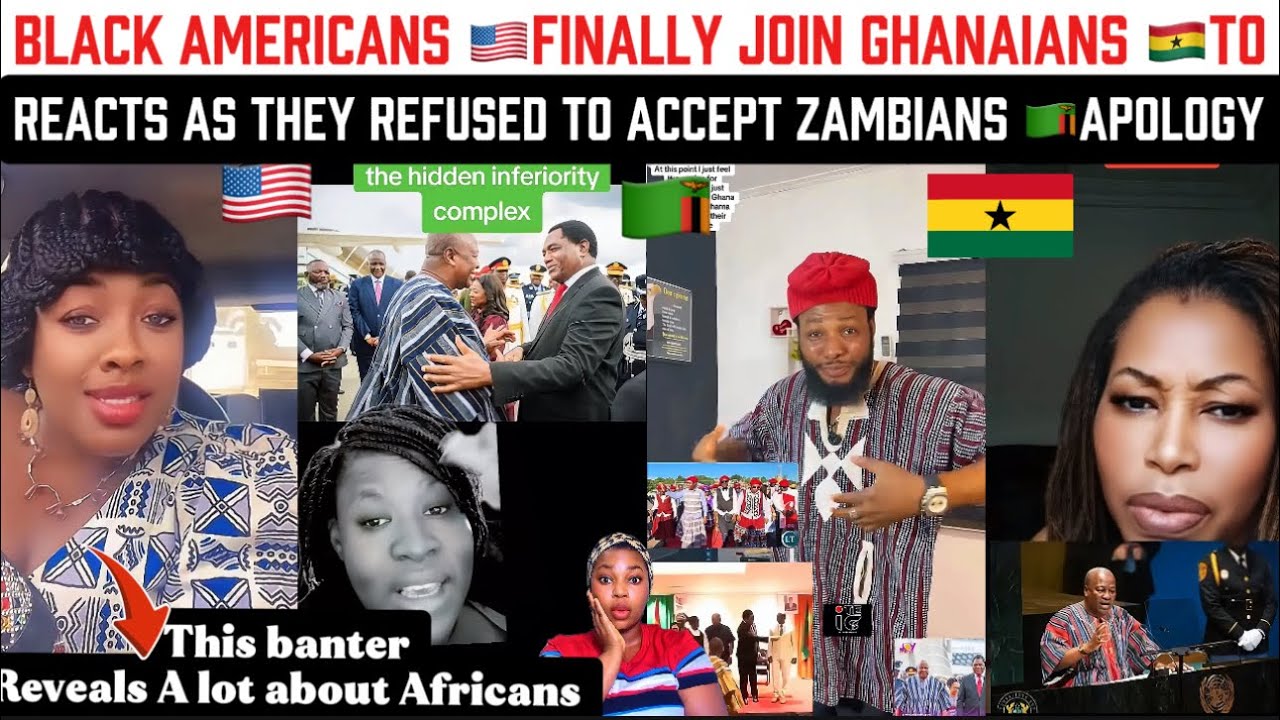 🔥 Black Americans 🇺🇸Finally Join Ghanaians To React As They Refuse To Accept Zambians Apology 