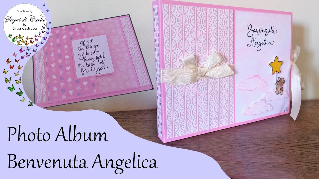 Album Nascita Angelica - New Born Foto Album  | DIY | Scrapbooking