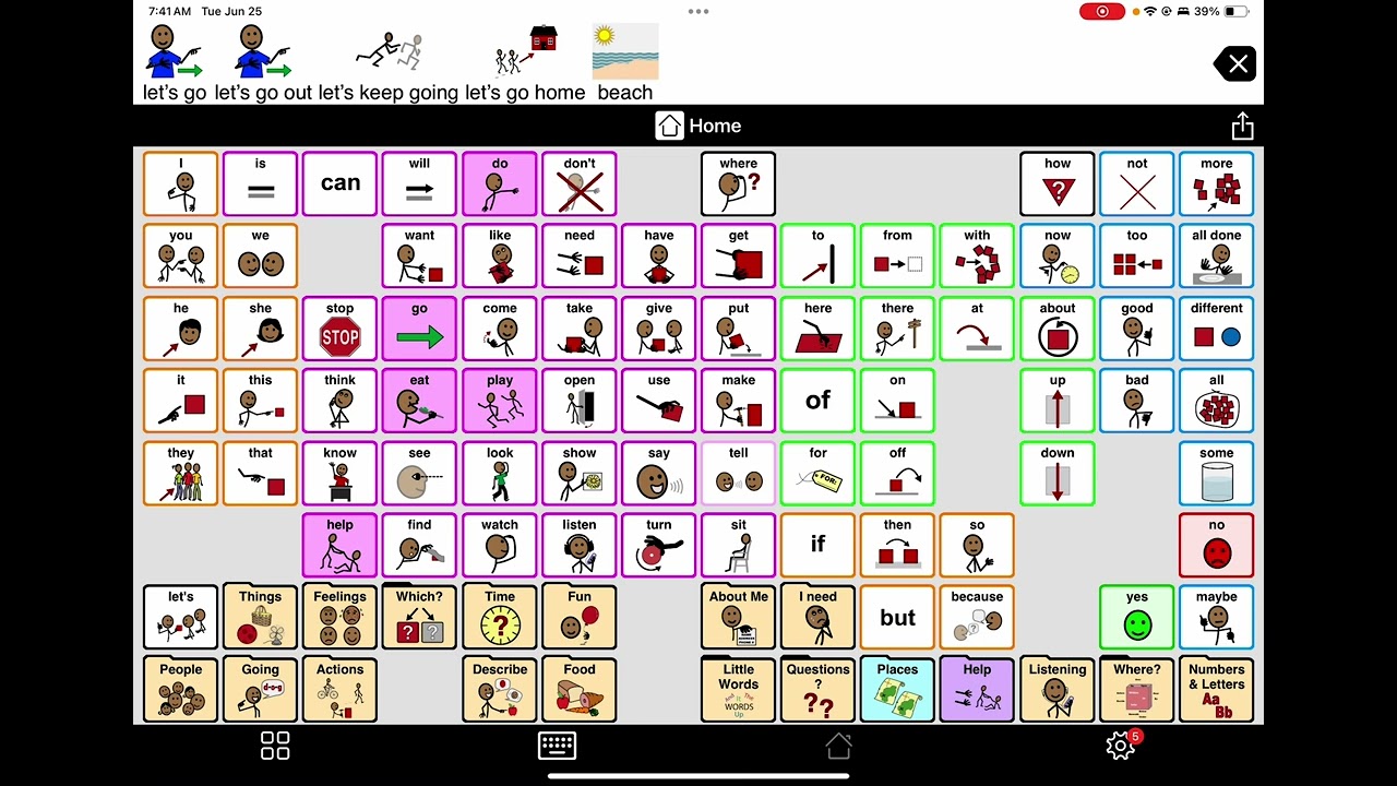 Proloquo2Go set-up for GLP