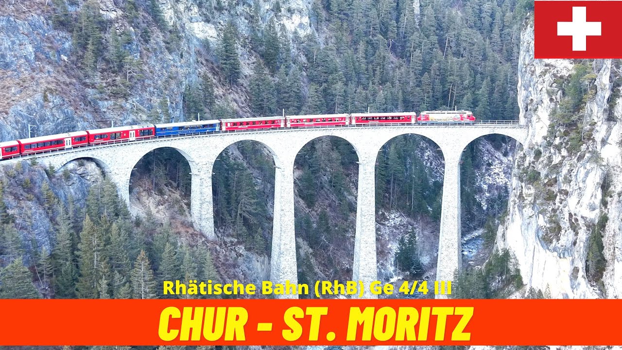 Cab Ride Chur &rarr; St. Moritz (UNESCO Albula Line, RhB, Switzerland, December 2025) driver's view 4K