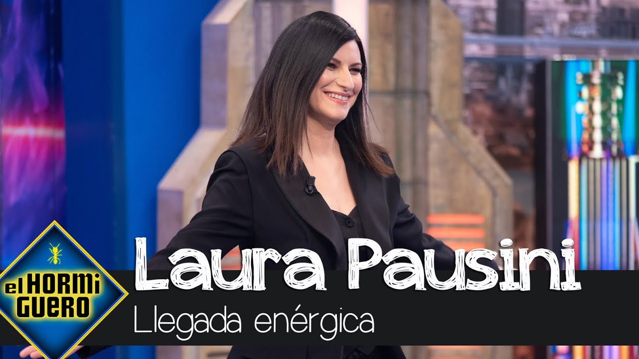 Laura Pausini llena el plató de energía con su llegada - El Hormiguero
