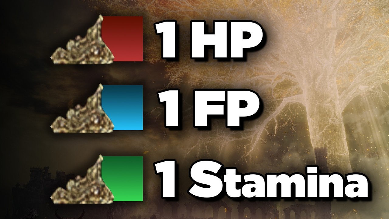 Elden Ring's DLC but I only have 1 HP, 1 FP, and 1 STAMINA