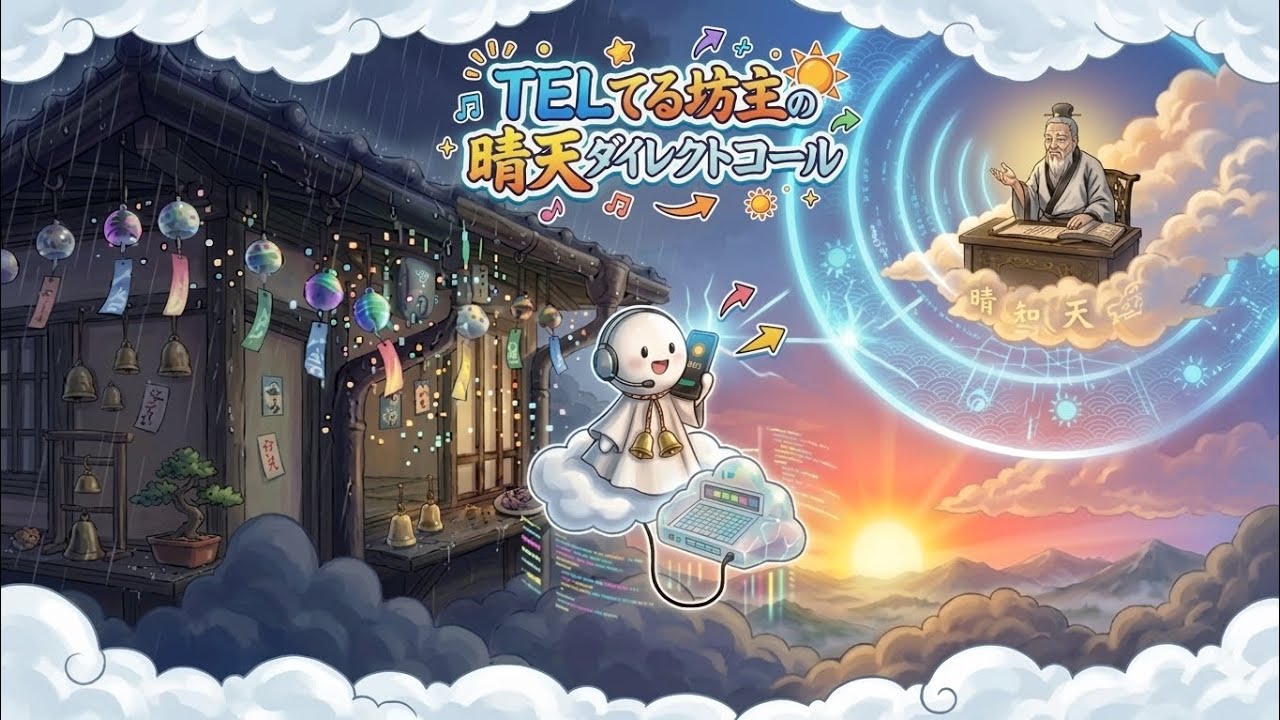 TELてる坊主の晴天ダイレクトコール　　　　　　　　　#てるてる坊主の歌#遠足#梅雨