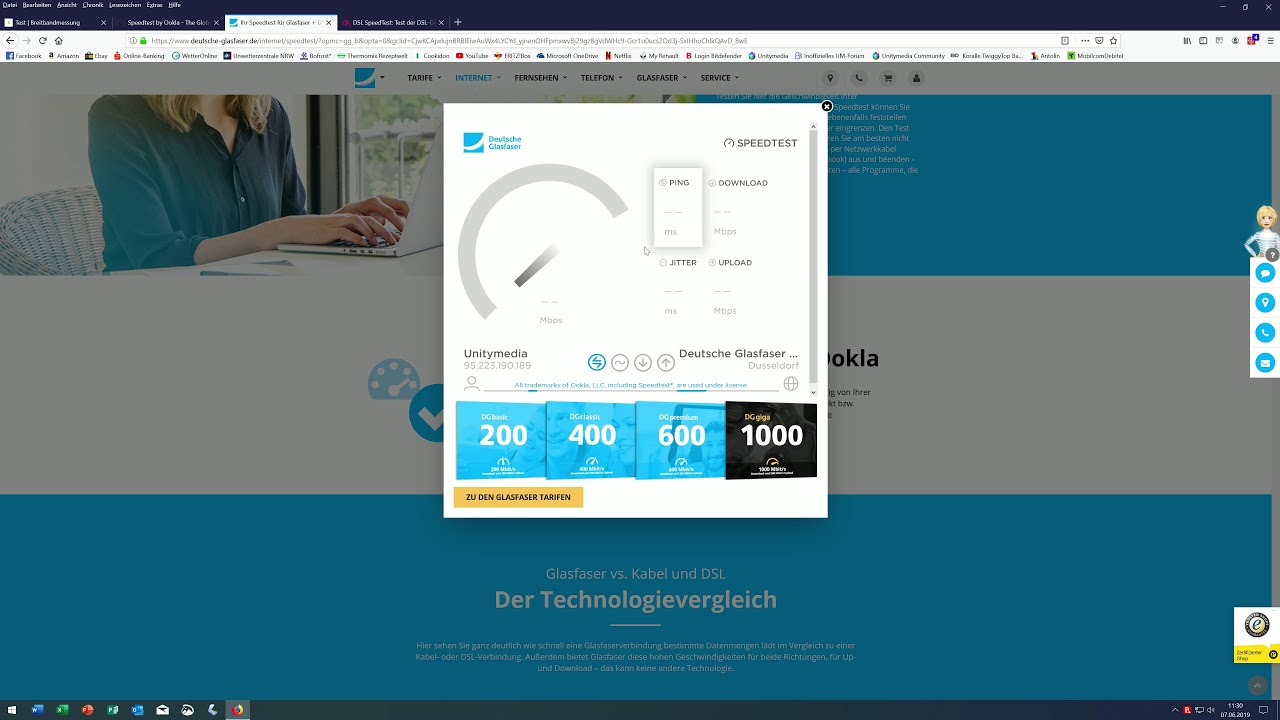 Speedtest Unitymedia 07.06.2019