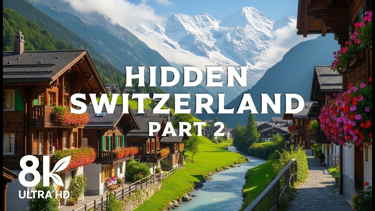 Hidden Swiss Villages 8K PART 2 FINALE   25 Min Most Remote Alps  Peaceful Drone Discovery