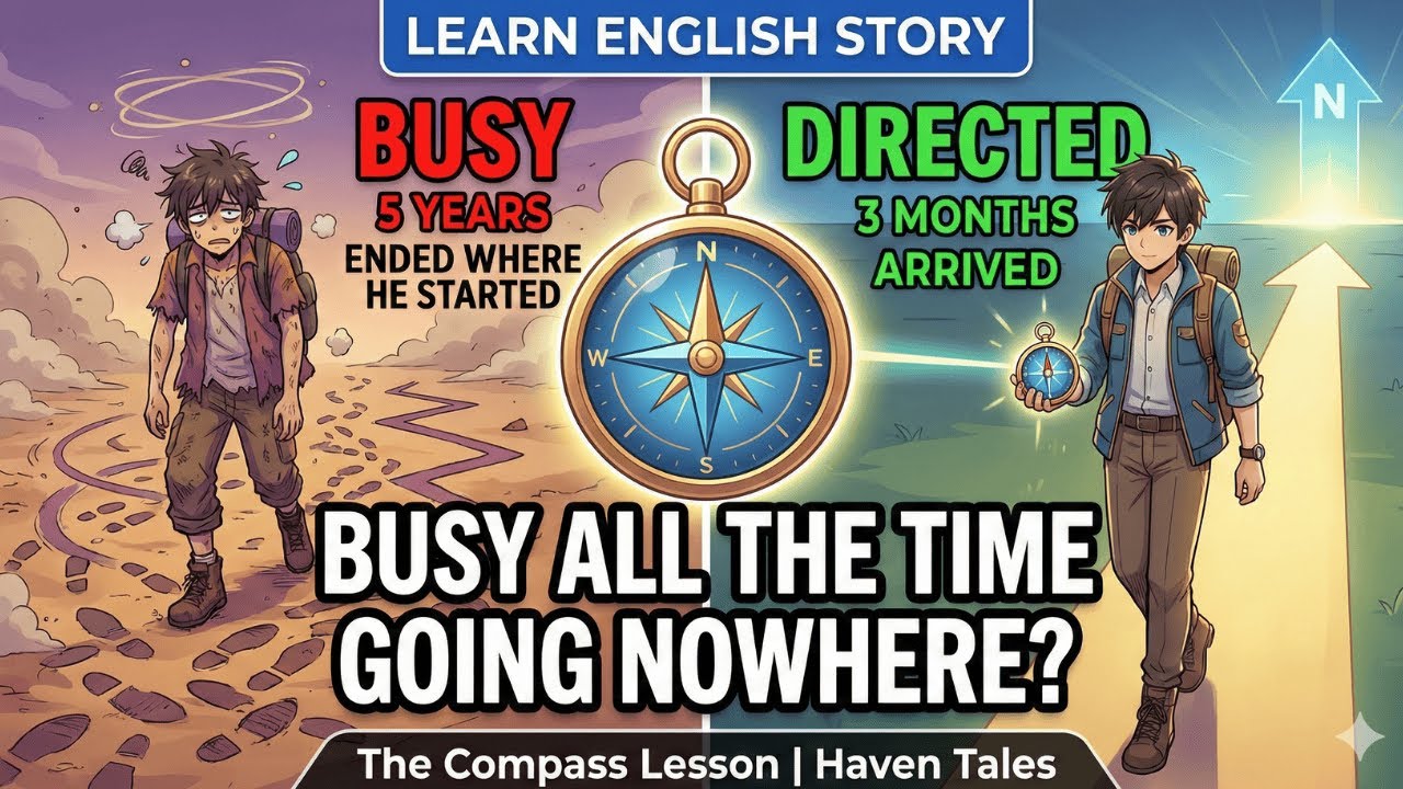 Busy All The Time, Going Nowhere? The Compass Lesson | Learn English | Haven Tales
