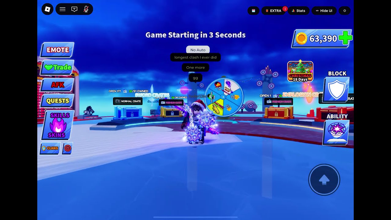 Longest clash I ever did in blade ball