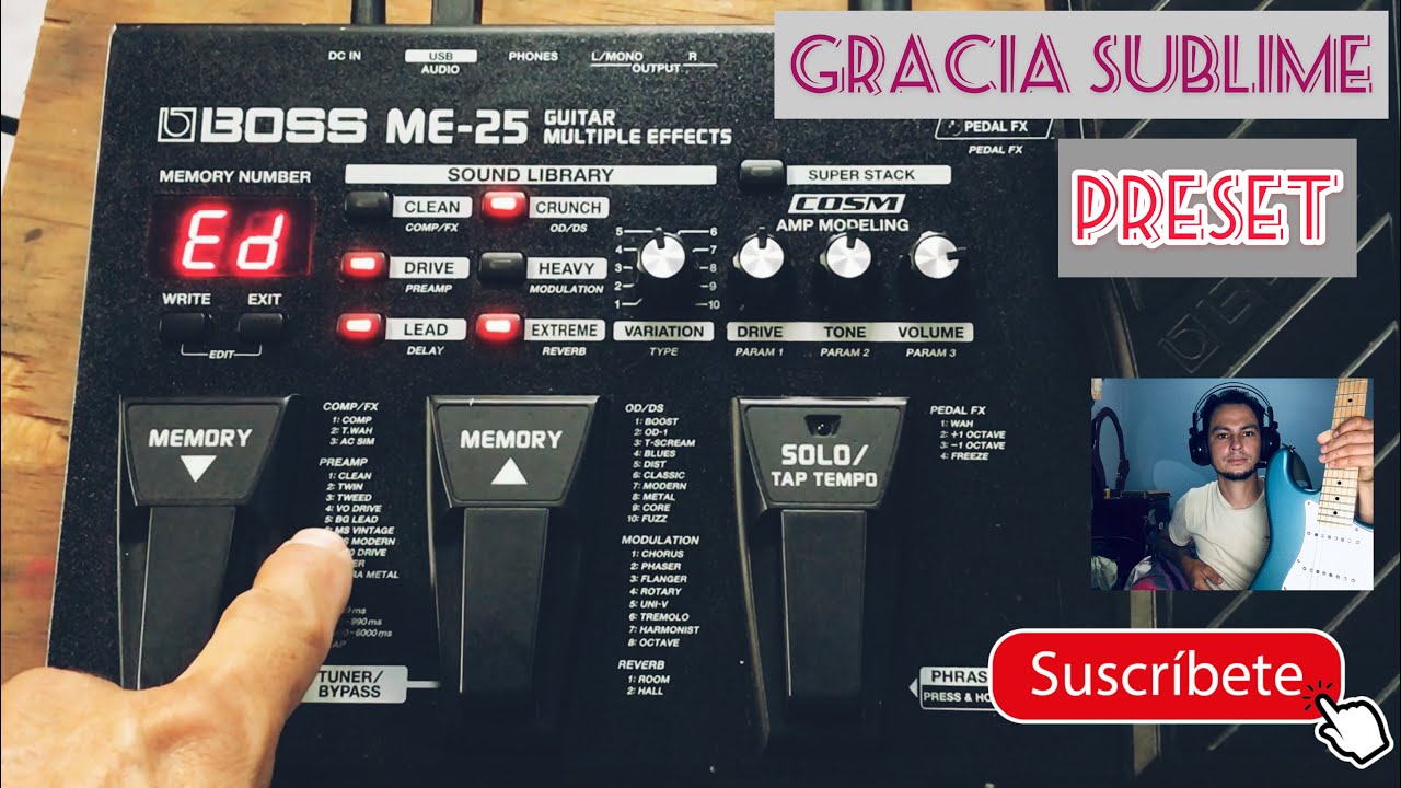 Gracia Sublime Phil Wickham. ( Presets para la Boos Me-25) (Boos-Me80 y 70).