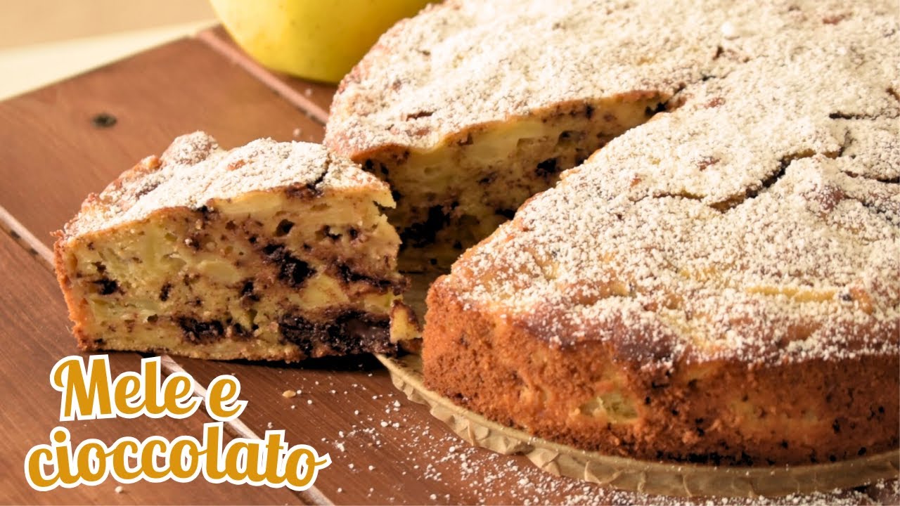 Torta mele e cioccolato - facile, veloce e senza burro