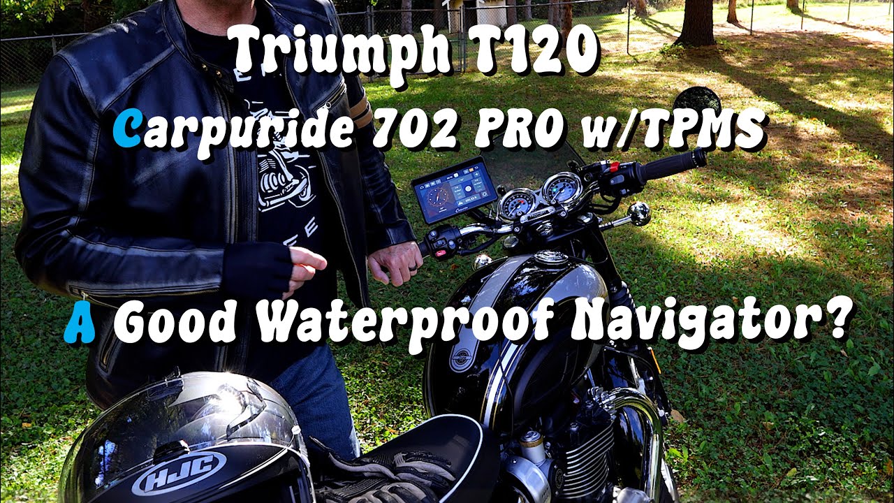 Triumph T120 с Carpuride 702 Pro и TPMS | Хороший водонепроницаемый навигатор?!
