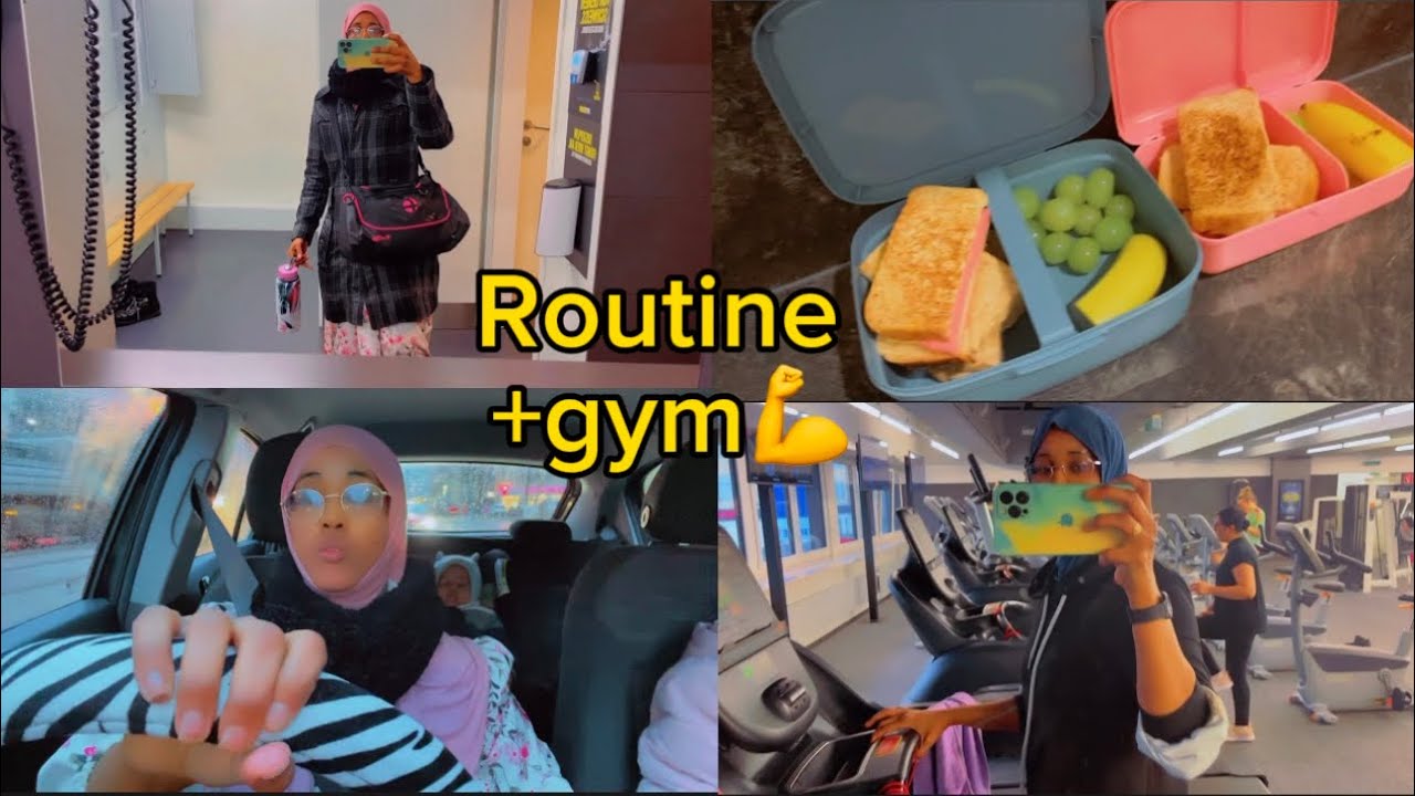 School morning routine by nasriin Official   Maanta shaqada ka hor gym ayaan aaday 💪💪💪